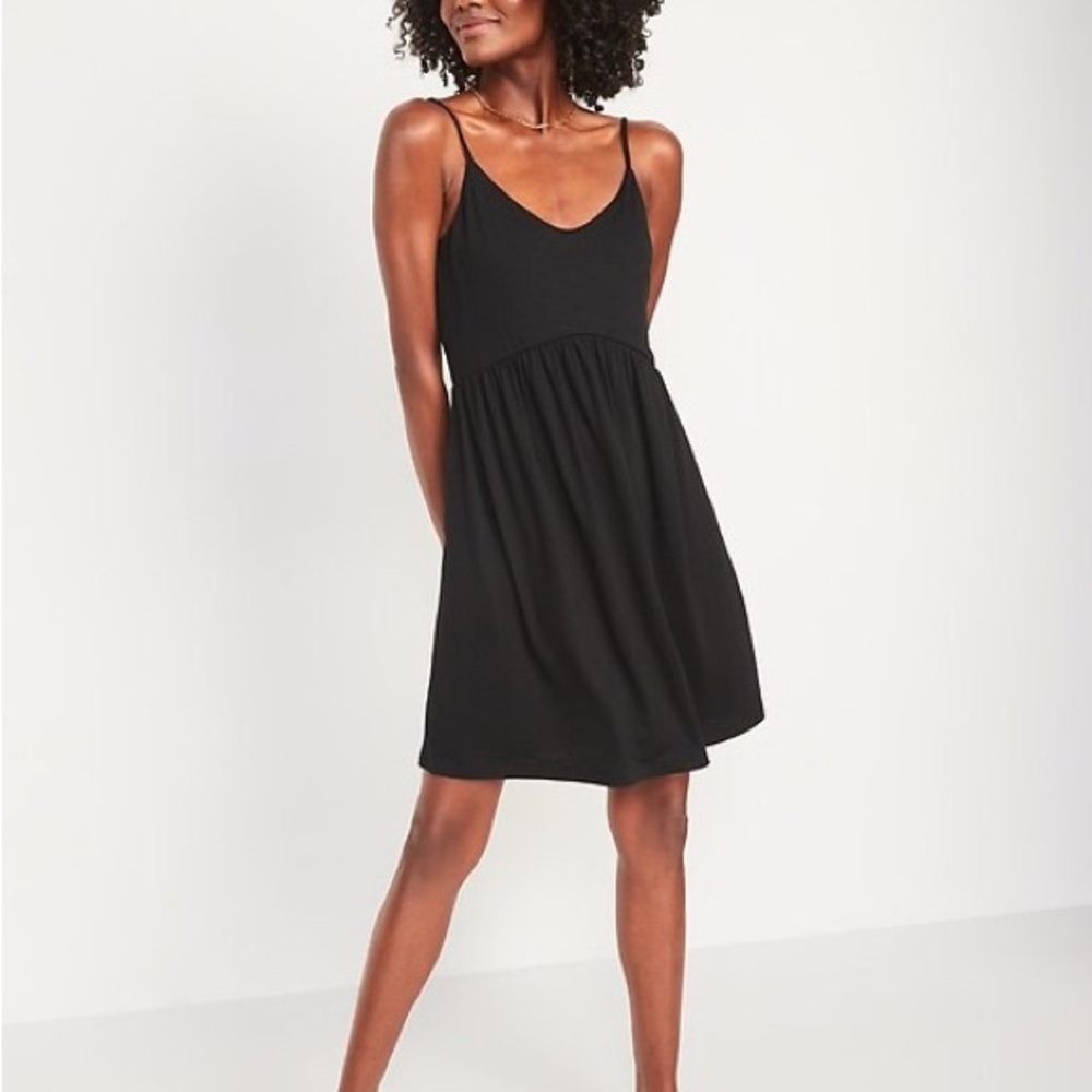 Old Navy Mini Cami Swing Dress Black